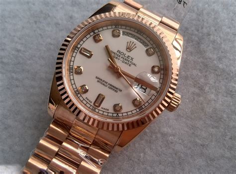 presidential rolex whote gold swiss replica